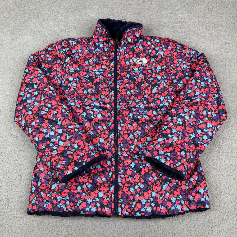 The North Face Jacket Girls XL 18 Mossbud Swirl Floral Reversible Sherpa Fleece